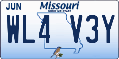 MO license plate WL4V3Y