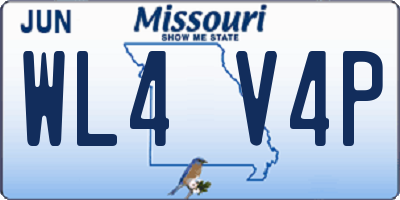 MO license plate WL4V4P