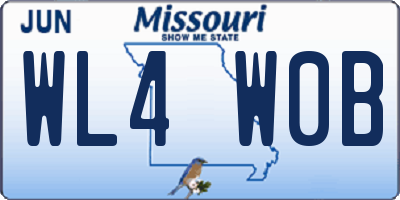 MO license plate WL4W0B
