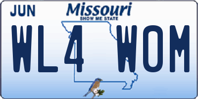 MO license plate WL4W0M