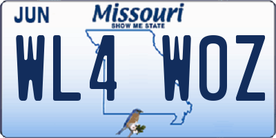 MO license plate WL4W0Z
