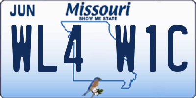 MO license plate WL4W1C