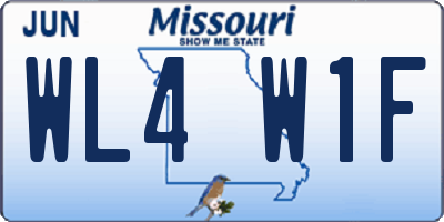 MO license plate WL4W1F