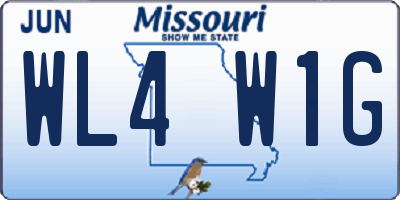 MO license plate WL4W1G
