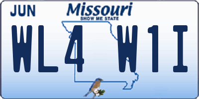MO license plate WL4W1I