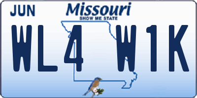 MO license plate WL4W1K