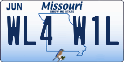 MO license plate WL4W1L
