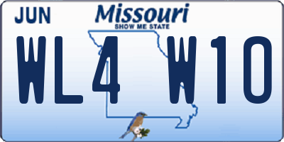 MO license plate WL4W1O