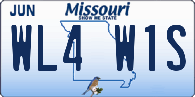 MO license plate WL4W1S