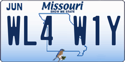 MO license plate WL4W1Y