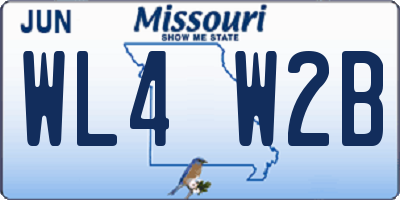 MO license plate WL4W2B