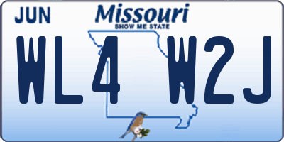 MO license plate WL4W2J