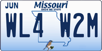 MO license plate WL4W2M