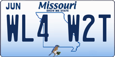 MO license plate WL4W2T