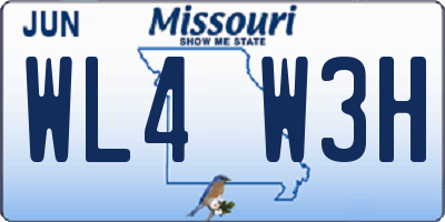 MO license plate WL4W3H