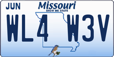 MO license plate WL4W3V