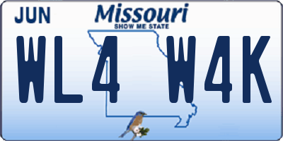MO license plate WL4W4K