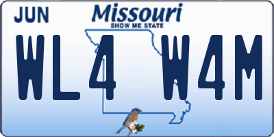 MO license plate WL4W4M