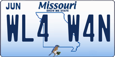 MO license plate WL4W4N