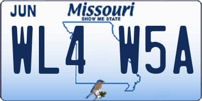 MO license plate WL4W5A