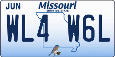 MO license plate WL4W6L