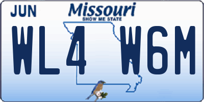 MO license plate WL4W6M