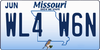 MO license plate WL4W6N