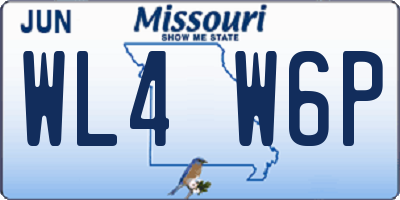 MO license plate WL4W6P