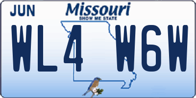 MO license plate WL4W6W