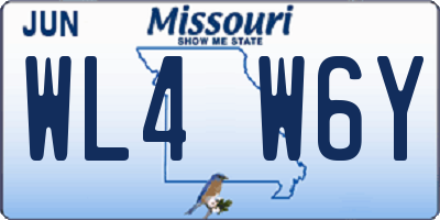 MO license plate WL4W6Y