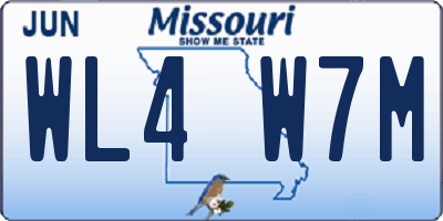 MO license plate WL4W7M