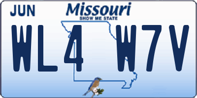 MO license plate WL4W7V