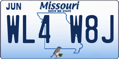 MO license plate WL4W8J