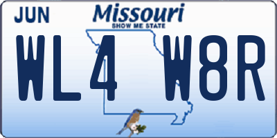 MO license plate WL4W8R