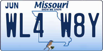 MO license plate WL4W8Y