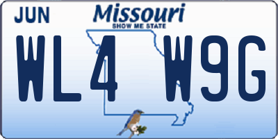 MO license plate WL4W9G