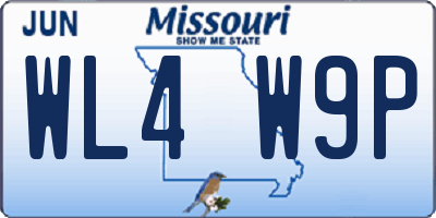 MO license plate WL4W9P