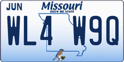 MO license plate WL4W9Q