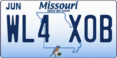 MO license plate WL4X0B