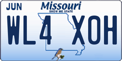 MO license plate WL4X0H