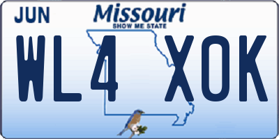 MO license plate WL4X0K