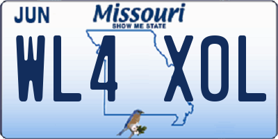 MO license plate WL4X0L