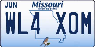 MO license plate WL4X0M