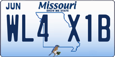 MO license plate WL4X1B