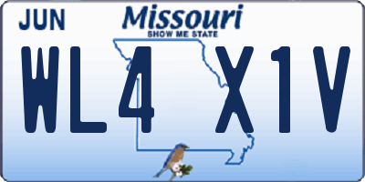 MO license plate WL4X1V