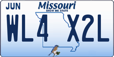 MO license plate WL4X2L