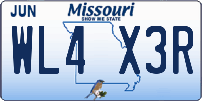 MO license plate WL4X3R