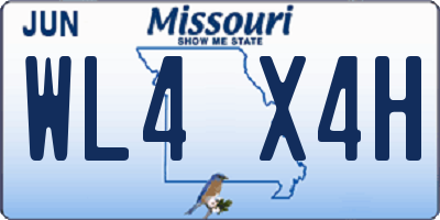 MO license plate WL4X4H