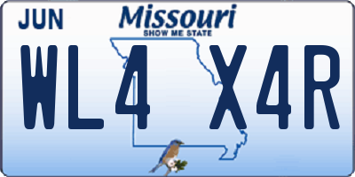 MO license plate WL4X4R