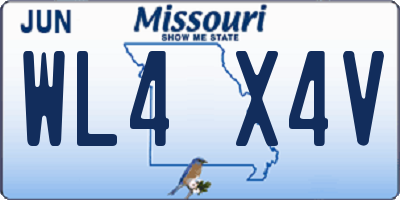 MO license plate WL4X4V